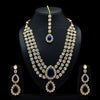 Blue Color Partywear Special Kundan Necklace With Earring & Maang Tikka (KN110BLU)