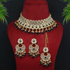 Black Color Choker Kundan Necklace Set (KN1115BLK)