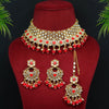 Red Color Choker Kundan Necklace Set (KN1115RED)