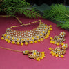 Yellow Color Choker Kundan Necklace Set (KN1115YLW)