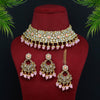 Pink Color Choker Kundan Necklace Set (KN1118PNK)