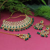 Green Color Choker Kundan Necklace Set (KN1119GRN)