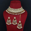 White Color Choker Kundan Necklace Set (KN1120WHT)
