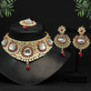 Rani Color Choker Kundan Necklace Set (KN1125RNI)