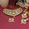 Gold Color Choker Kundan Necklace Set (KN1126GLD)