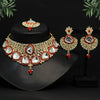 Red Color Choker Kundan Necklace Set (KN1127RED)
