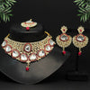 Rani Color Choker Kundan Necklace Set (KN1127RNI)