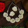 White Color Choker Kundan Necklace Set (KN1130WHT)
