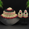Rani Color Choker Kundan Necklace Set (KN1148RNI)
