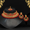 Red Color Choker Kundan Necklace Set (KN1149RED)