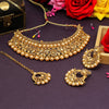 Gold Color Choker Kundan Necklace Set (KN1150GLD)