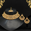 Gold Color Choker Kundan Necklace Set (KN1150GLD)