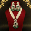 Green Color Long Kundan Necklace Set (KN1152GRN)