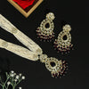 Purple Color Long Kundan Necklace Set (KN1152PRP)