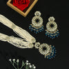 Turquoise Blue Color Long Kundan Necklace Set (KN1153TBLU)