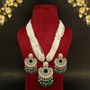 Green Color Long Kundan Necklace Set (KN1154GRN)