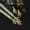 Gold Color (Back Side) Meena Work Long Kundan Necklace Set (KN1184GLD)
