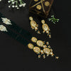Green Color (Back Side) Meena Work Long Kundan Necklace Set (KN1184GRN)