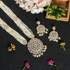 White Color Kundan Long Necklace Set (KN1220WHT)