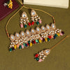 Multi Color Choker Kundan Necklace Set (KN1244MLT)