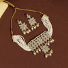 White Color Choker Kundan Necklace Set (KN1245WHT)