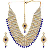 Blue Color Kundan Necklace With Earring & Maang Tikka For Women (KN129BLU)