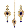 Blue Color Kundan Necklace With Earring & Maang Tikka For Women (KN129BLU)