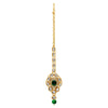Green Color Imitation Pearl Kundan Necklace With Earring & Maang Tikka (KN129GRN)
