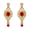 Red Color Imitation Pearl Kundan Necklace With Earring & Maang Tikka (KN129RED)