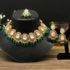 Green Color Kundan Necklace Set (KN1300GRN)