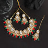 Maroon & Green Color Kundan Necklace Set (KN1300MG)