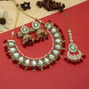 Maroon Color Kundan Necklace Set (KN1309MRN)