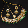 Green Color Imitation Pearl Kundan Necklace With Earring & Maang Tikka (KN130GRN)