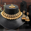 Gold Color Kundan Choker Necklace Set (KN1310GLD)