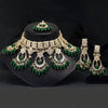 Green Color Choker Kundan Necklace Set (KN1311GRN)