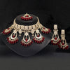 Maroon Color Choker Kundan Necklace Set (KN1311MRN)