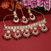 Maroon Color Choker Kundan Necklace Set (KN1311MRN)