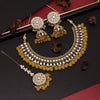 Yellow Color Choker Kundan Necklace Set (KN1312YLW)