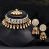 Gold Color Choker Kundan Necklace Set (KN1313GLD)