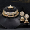 Black Color Choker Kundan Necklace Set (KN1314BLK)