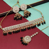 Black Color Choker Kundan Necklace Set (KN1314BLK)