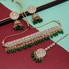 Green Color Choker Kundan Necklace Set (KN1314GRN)