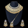 Blue Color Kundan Necklace With Earring & Maang Tikka (KN131BLU)