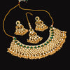 Green Color Kundan Necklace With Earring & Maang Tikka (KN131GRN)