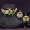 Green Color Choker Kundan Necklace Set (KN1335GRN)