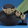 Green Color Choker Kundan Necklace Set (KN1340GRN)