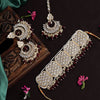 Maroon Color Choker Kundan Necklace Set (KN1341MRN)
