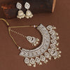 White Color Choker Kundan Necklace Set (KN1342WHT)