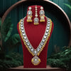 Yellow Color Long Kundan Necklace Set (KN1344YLW)