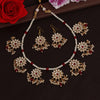 Maroon Color Kundan Necklace Set (KN1346MRN)